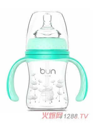 貝優(yōu)能纖巧型帶柄自動(dòng)寬口玻璃奶瓶120ml