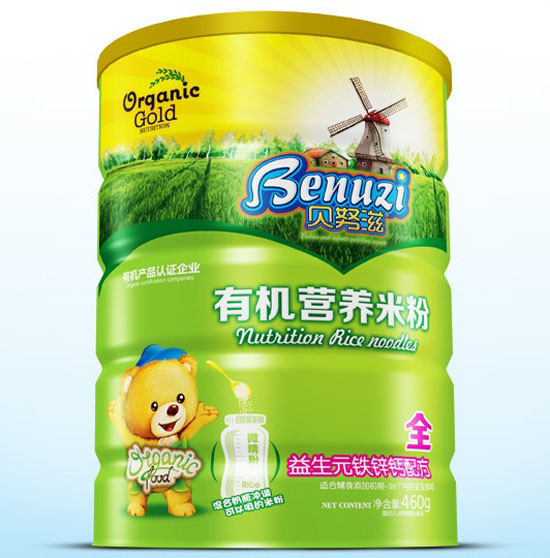 貝努滋益生元鐵鋅鈣有機(jī)營養(yǎng)米粉全段